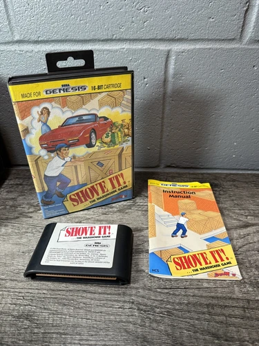 Shove It! (SEGA Genesis, 1990) CIB Complete w/ Manual Clean