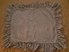 1 EMILY & MERITT Pottery Barn Teen Gray Stripe Ruffle Pillow Sham ~ STANDARD