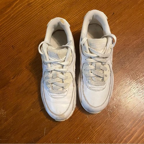 Nike Air Max 90 White Leather LTR Youth Größe 1,5 Schuhe weiß 833414-100 Sneaker - Bild 6 von 6