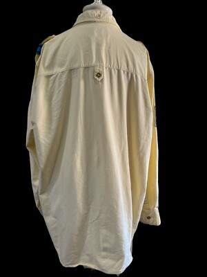 Men's CAVI Military Style-Shirt/Button-Men Sz 4XL-Yellow | eBay