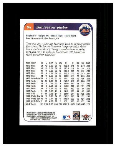 TOM SEAVER YOU PICK SEE SCANS OF EVERY CARD ALL TOM SEAVER CARDS ODD BALL METS - Bild 15 von 183