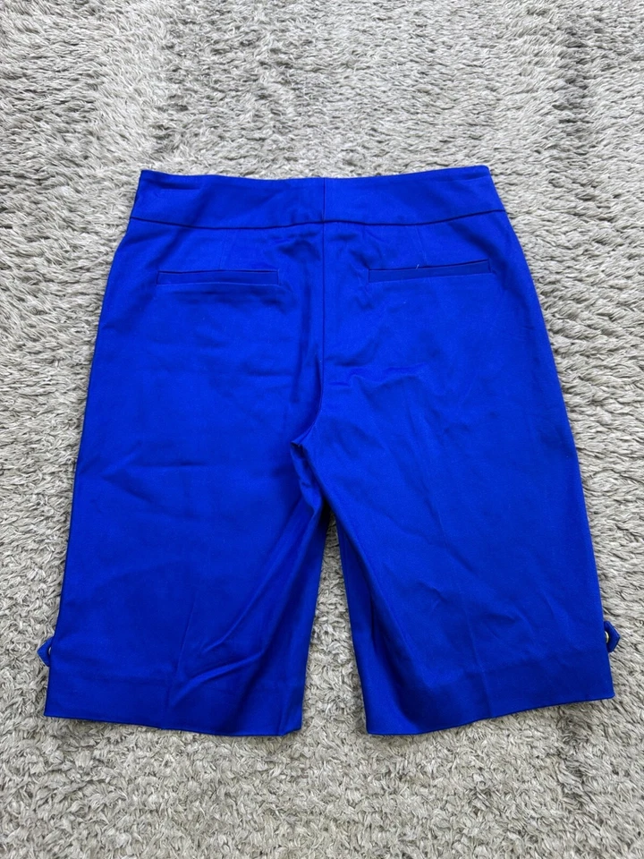 Pantalones Cortos Cache Mujer 0 Azul Real Elastizados Tiro Alto Informales Chinos Foto 2 de 4