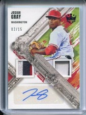 2022 Diamond Kings Josiah Gray DK Materials Signatures Purple #DMS-JG  02/15