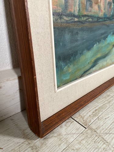 QUADRO DIPINTO OLIO TELA "ARNOLDO SIDOLI" MILANO PORTA TICINESE EPOCA 1963 ITALY - 第 4/9 張圖片