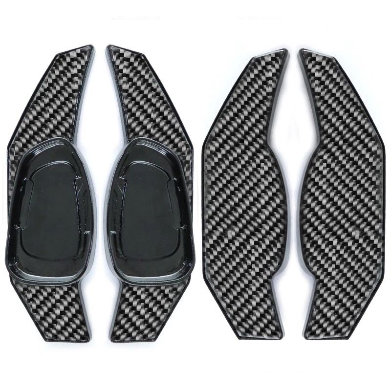 Imitation Carbon Fiber Steering Wheel Paddle Shift Extensions For Audi RS4 RS3 - Image 4 of 4