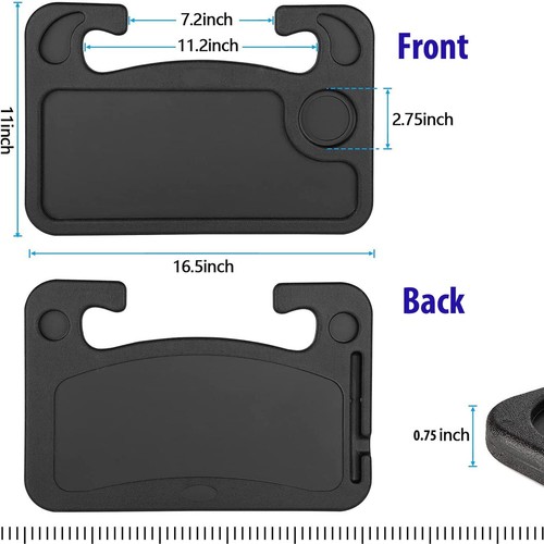Car Steering Wheel Tray Desk Two Sided For Laptop Drink Food Work Table Holder - Picture 8 of 11