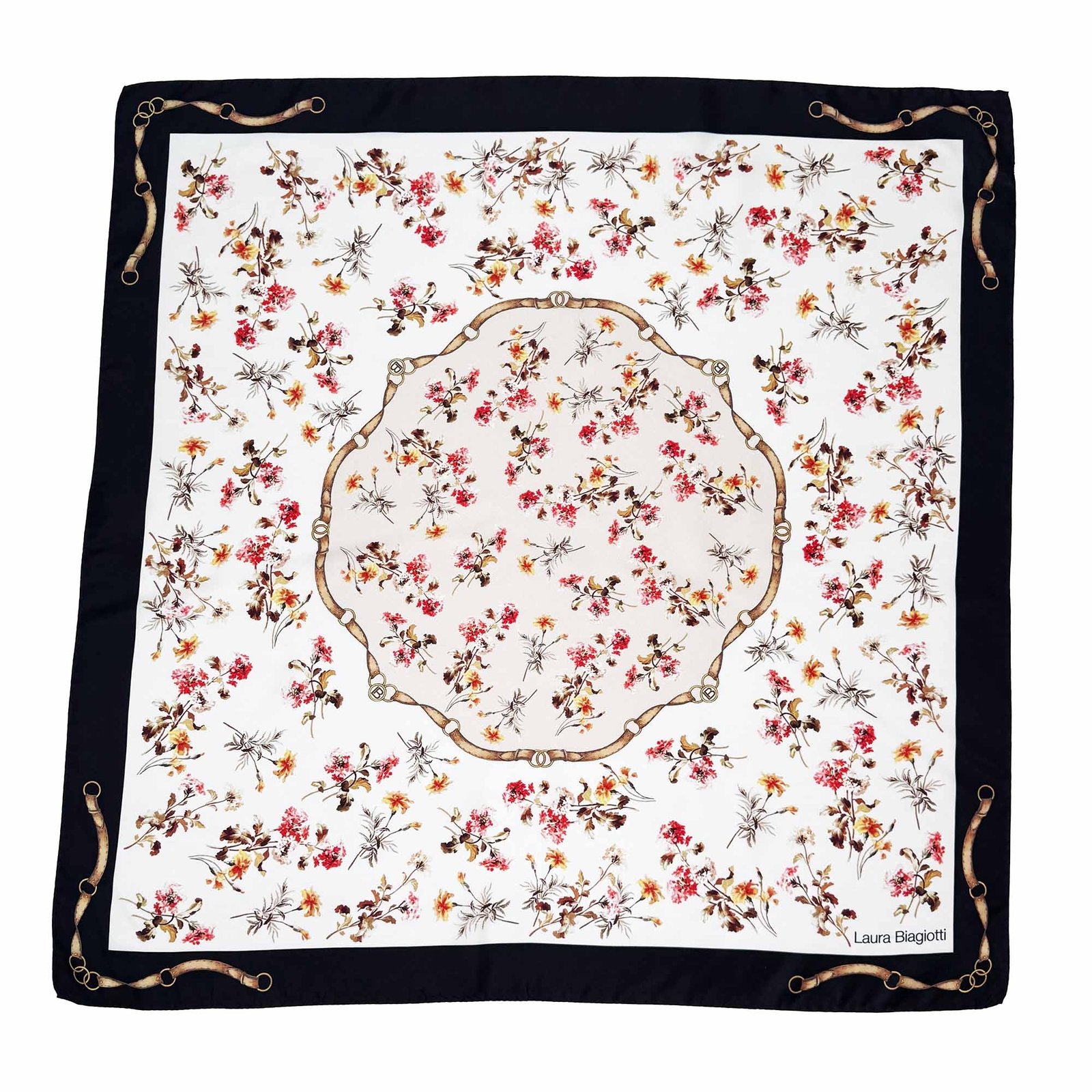 Шарф-футляр Laura Biagiotti, 85х85 см, Scialle Sciarpa Bufanda из платка