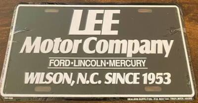 #ad Lee Motor Company Ford Dealership Booster License Plate Wilson North Carolina NC $34.99
