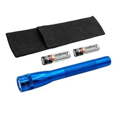 NEW Mini Maglite Pro LED 2 AA Holster Pack Blue Mag 332 Lumens 2 Power Settings