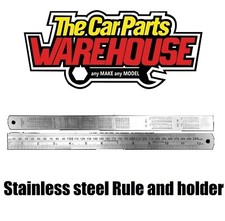 12" / 300mm RULER Measure Rule SCALE Metal Stainless Steel 30cm inc hanging hole