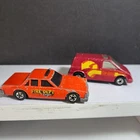 Vintage 1977 Hot Wheels Red #5 Fire Chief & Hot Wheels Flip Outs Van 1985