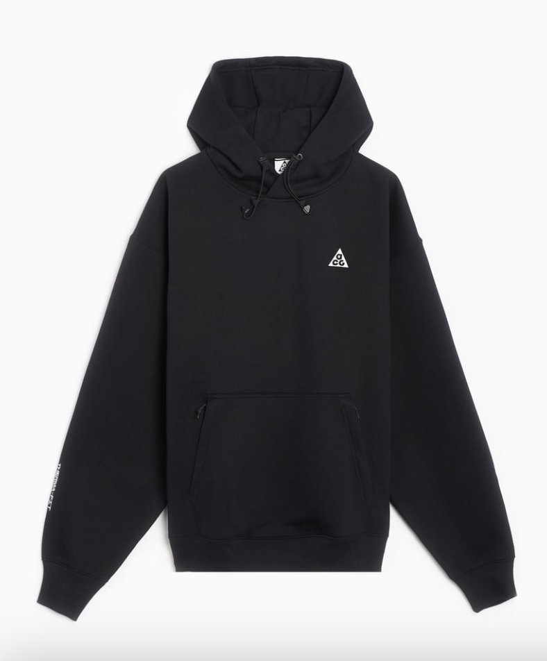 Nike ACG Therma-FIT TUFF Fleece Black Oversized Hoodie Size XS