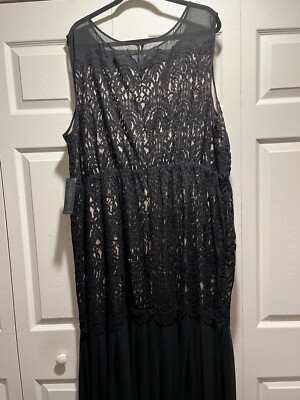 eliza j light blue lace dress Eliza J Light Blue Lace Fit & Flare Dress NWT- Size 2P main image 0