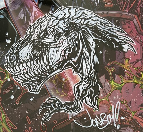 Venom #29 - CGC SS 9.8 - Venom Devil Dinosaur Sketch By Jonboy Meyers - Cover C - Picture 2 of 7