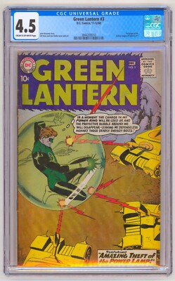 1960 Green Lantern #3 DC Silver Age CGC 4.5 ad for Justice League #1