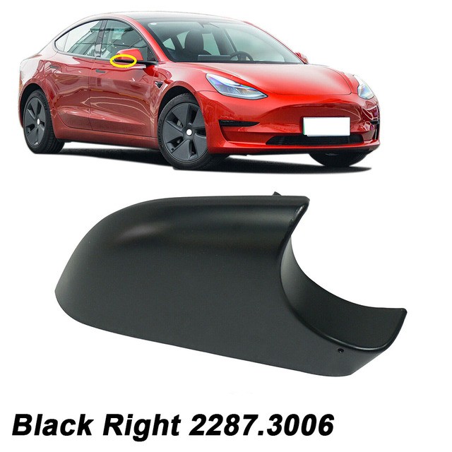 Right Side Rearview Mirror Cover Lower Holder Cap For 2017-2022 Tesla Model 3