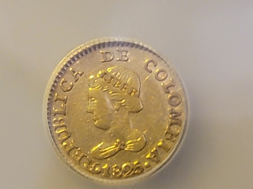 Columbia 1825 Gold 1 Peso ICG-EF45 - Picture 3 of 6