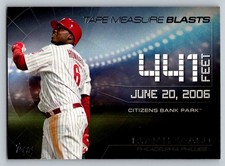 2015 Topps Tape Measure Blast #TMB-6 Ryan Howard Phillies