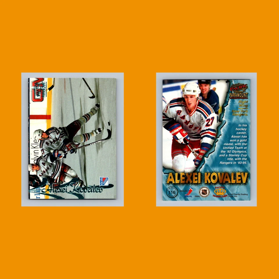 Alexei Kovalev #116 1997-98 Pacific Paramount Emerald New York Rangers Hockey - Image 3 of 3