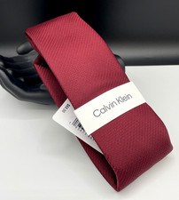 Calvin Klein Men's Polyester Tie  Sienna Solid  NEW MSRP: 69.50