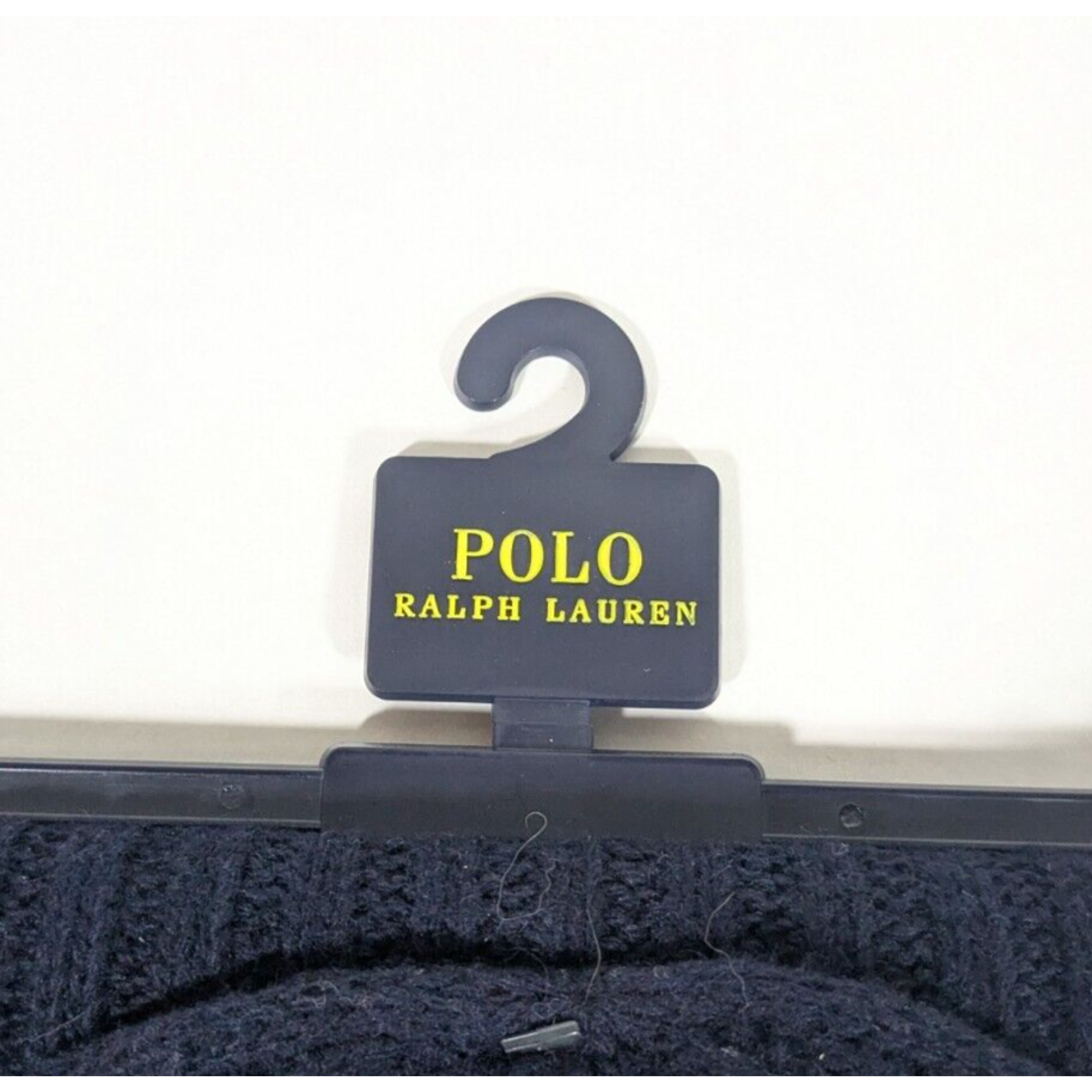 Set cappello e sciarpa Polo Ralph Lauren blu misto lana rosso pony set regalo 2 pezzi