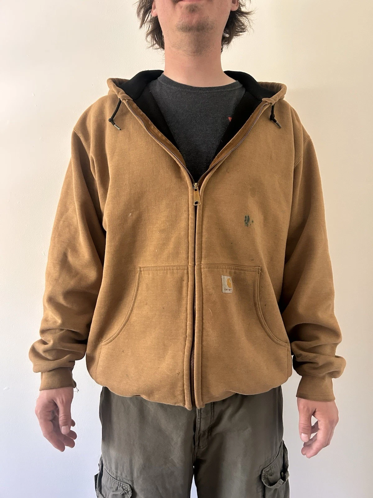 Vintage Carhartt Thermal Lined Full Zip Hoodie Sweatshirt Brown 90s Workwear
Opens in a new window o