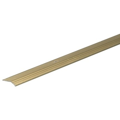 Frost King H113FB/6 Carpet Bar, 6 ft L, 1 in W, Fluted Surface, Aluminum, Gold,