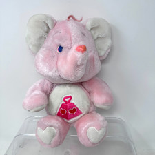 Care Bears Lotsa Heart Elephant Plush Animal Pink Cute Soft Lovey Cuddle Toy 10"