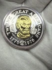 1976 Abraham Lincoln 12 Great Americans Letcher Mint Silver art bar round N11