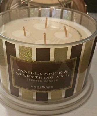 HomeWorx by Harry Slatkin  18oz  4-Wick Candle Vanilla Spice & Everything Nice