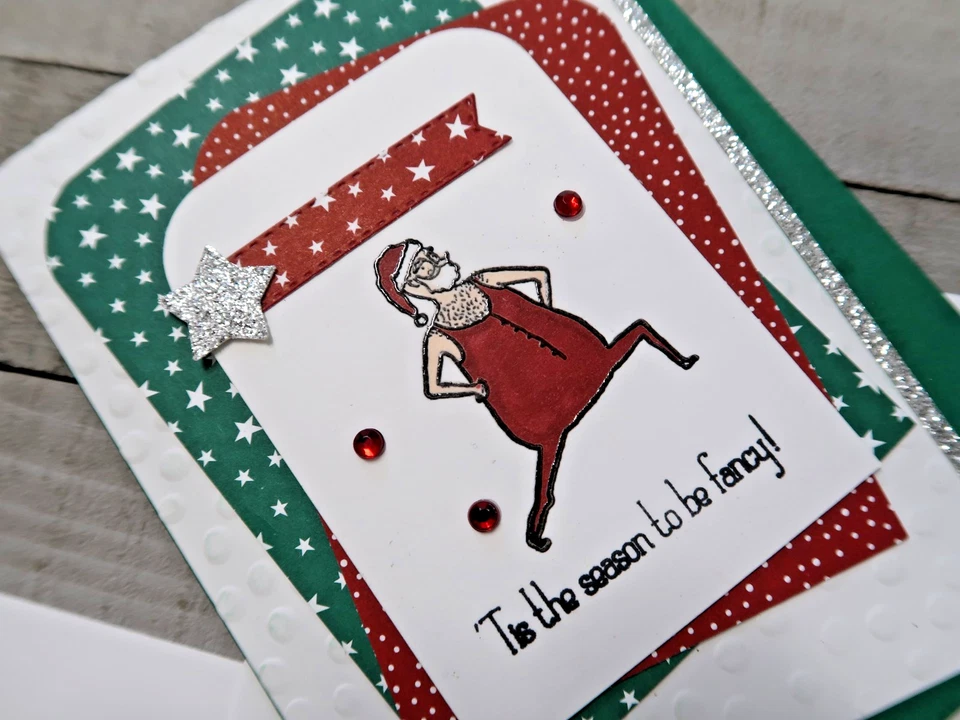 Stampin' Up! Kit de Cartas - VISIONS OF SANTA - Juego Todo Incluido de 4 Cartas Foto 2 de 4