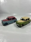 Vintage Dinky Toys 154 Hillman Minx x2 Made In England Blue Pink Green Cream