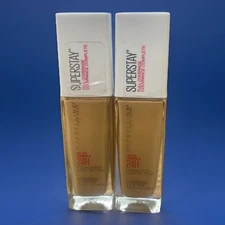 Maybelline Superstay Full Coverage 24HR Foundation 128 Warm Nude Lot Of 2 Sealed