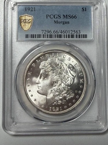 1921 P Morgan Silver Dollar PCGS MS-66 Morgan