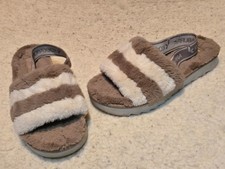 KOOLABURRA BY UGG FUZZ N 1110214 AMPHORA STRIPED WOMEN'S SIZE 8 SANDALS SLIPPERS