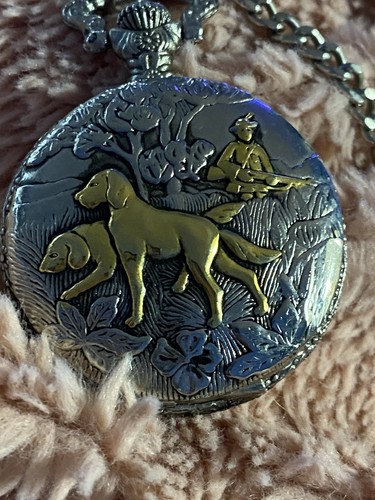 Milan Dog Hunting Pocket Watch - Picture 2 of 7