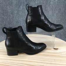 Rag  Bone Walker Boots Womens 38.5 Heeled Chelsea Ankle Boot Black Leather