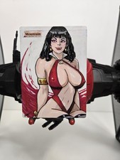 MTG, Mountain, Vampirella, Waifu,  Custom Alter Hand Painted by BAZAYO, 18+