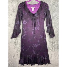 Just Choon Y2K Dress Small Purple Grunge Whimsigoth Fairy Dark Romantic VTG