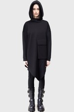 Kihilist Sinistrae Longline Hoodie Xs||S||M||L||Xl||Xxl||3Xl||4Xl Black Women