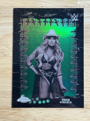 2025 Topps WWE Cactus Jack TRISH STRATUS - GREEN Refractor /99 Famed Phantoms