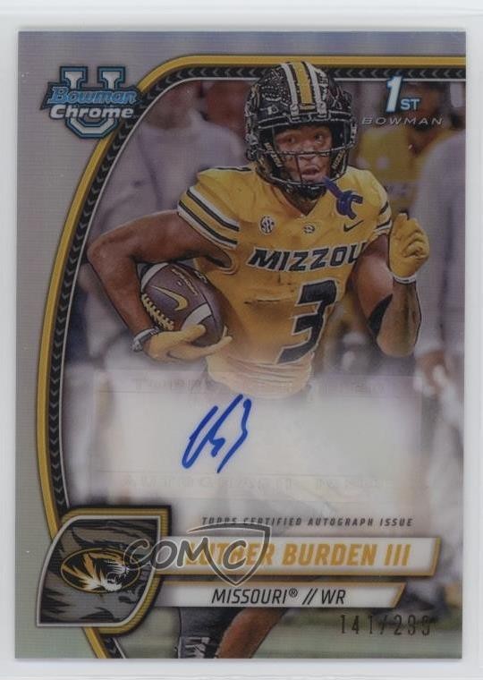 2024 Bowman U Chrome Prospect Refractor /299 Luther Burden III #PA-LBU Auto 9et