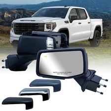 Driver Left Side Door Mirror Power And Light For 19-25 Chevrolet Silverado 1500
