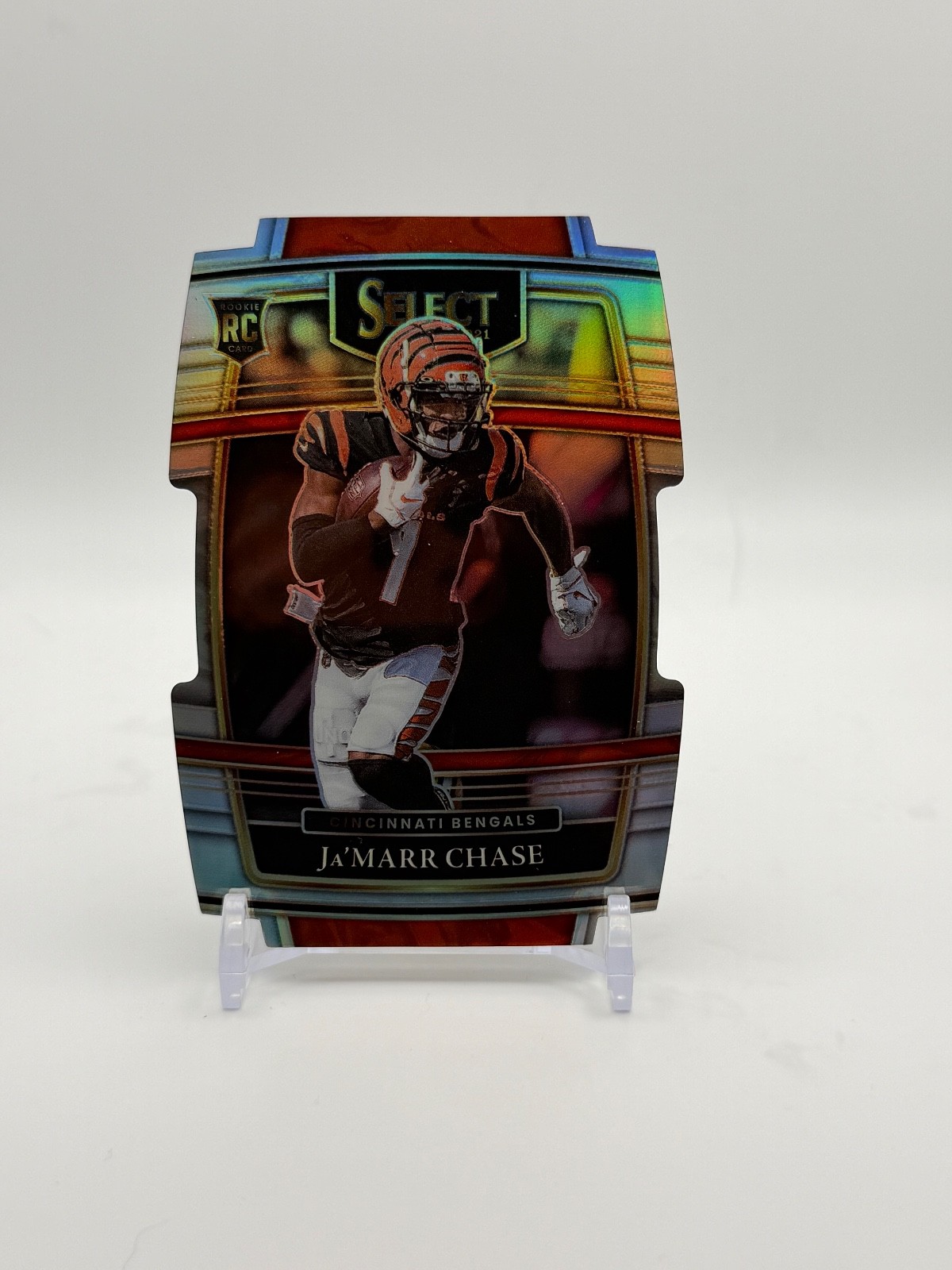 2021 Select Ja’Marr Chase Silver Prizm Die-Cut RC Concourse Bengals Rookie