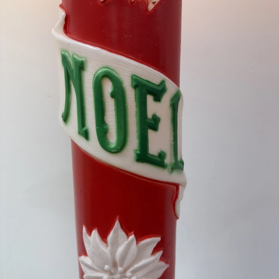 Vela molde soplado vintage General Foam Noel aproximadamente 38" de alto hecha en EE. UU. Foto 4 de 4