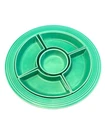 Vintage Fiestaware HLC 6 Piece Relish Appetizer Tray Green Complete Set and Rare
