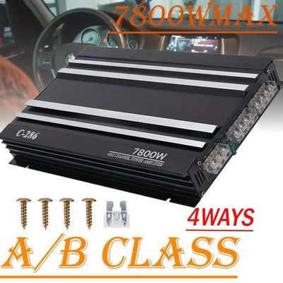 4Ch/2Ch 7800W/3800 Watt Car Truck Amplifier Stereo Audio Speaker System HIFI