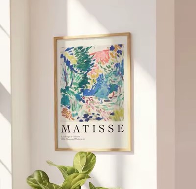 Henri Matisse 40x30cm Wandbild Kunstdruck auf Leinwand bunt Wohndeko