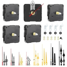 5PCS Quartz Clock Mechanism Kit 8 Sets Aluminium Hands for DIY Wall Clock Repair
