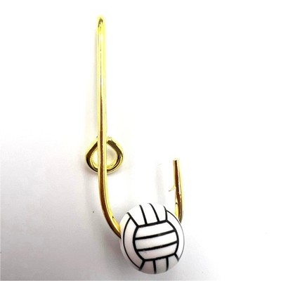 1PC Pin for Fishing Hat Hook Clip Gold volleyball Fish Hook Hat Clip